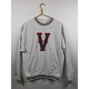 90s Champion University of Virginia Gray ReverseWeave Crewneck Sweatshirt M Flaw